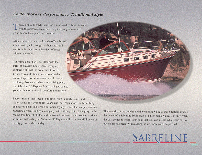 The Sabreline 36 Express MkII - A Traditional Style for a New time